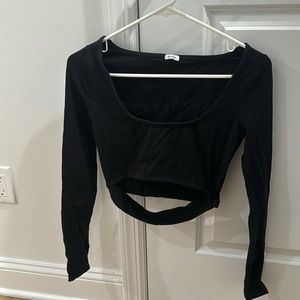 Garage long sleeve crop top
